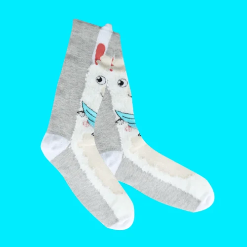 The Most Wonderfully Splendid Combed Cotton Llama Sock - #AdamLallama - Image 3