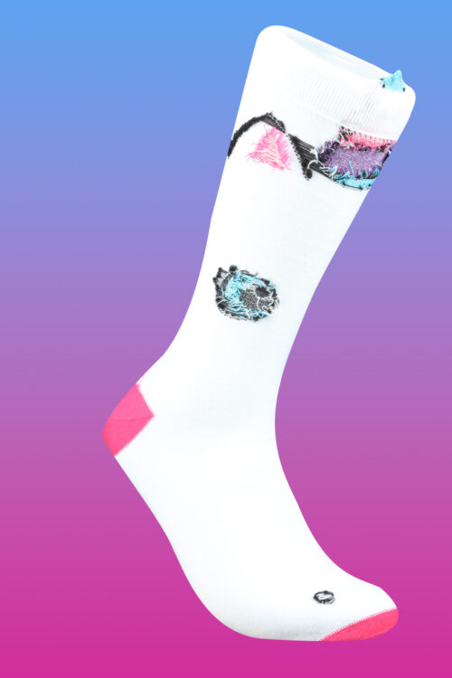 The Most Wonderfully Splendid Combed Cotton Unicorn Sock - #PrincessRainbowSparkles - Image 3